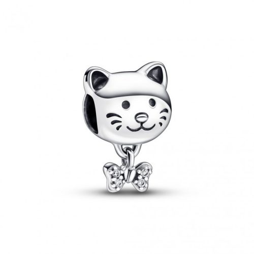 Pandora  - Pandora ékszer Nyakkendős cica ezüst charm - 792255C01