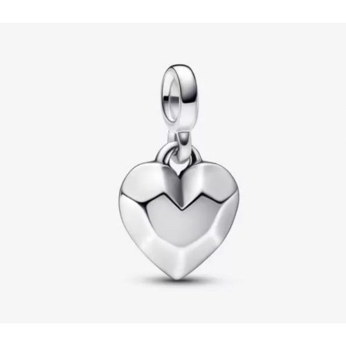 Pandora  - ME fazettált szív mini függő