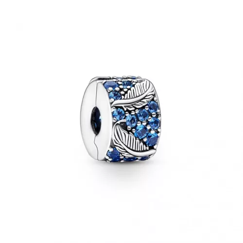 Pandora  - Ívelt tollpihe és pavé klip charm - 792552C01