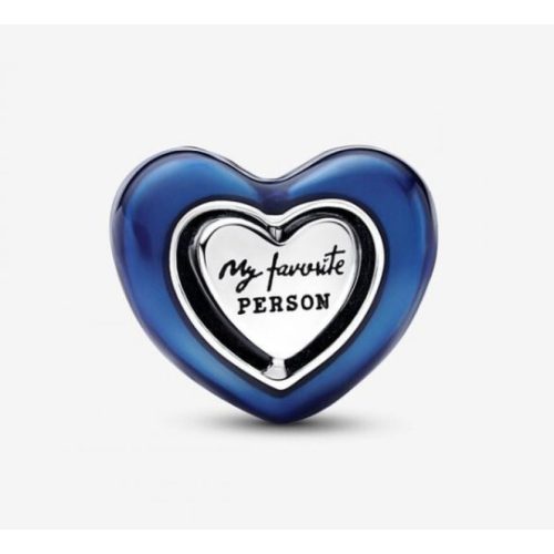 Pandora  - Kék forgatható szív charm