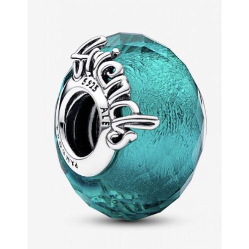 Pandora  - Fazettált muranói üveg barátság charm