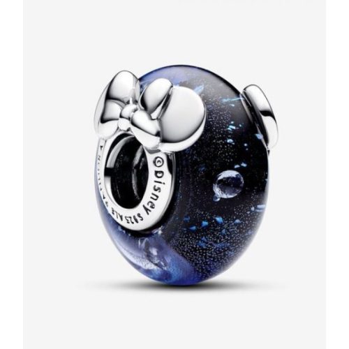 Pandora  - Disney Mickey egér és Minnie egér kék muranói üveg charm