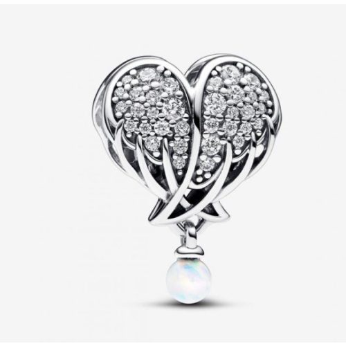 Pandora  - Szikrázó angyalszárnyak és szív charm