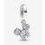 Pandora - Disney Mickey egér szikrázó fej sziluett függő charm - 793031C01