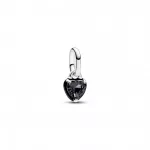 Pandora  - ME fekete csakra szív mini függő charm - 793042C01