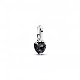 Pandora  - ME fekete csakra szív mini függő charm - 793042C01