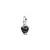 Pandora  - ME fekete csakra szív mini függő charm - 793042C01