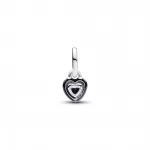 Pandora  - ME fekete csakra szív mini függő charm - 793042C01
