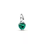 Pandora  - ME zöld csakra szív mini függő charm - 793042C03