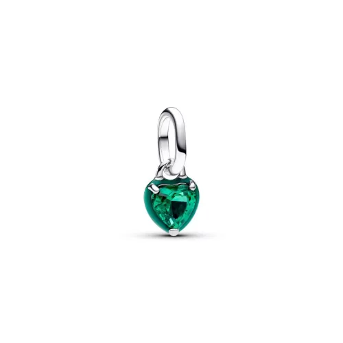 Pandora  - ME zöld csakra szív mini függő charm - 793042C03