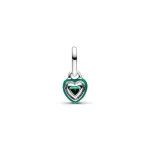 Pandora  - ME zöld csakra szív mini függő charm - 793042C03