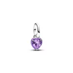 Pandora  - ME bíbor csakra szív mini függő charm - 793042C04