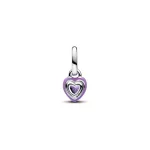 Pandora  - ME bíbor csakra szív mini függő charm - 793042C04