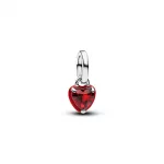 Pandora  - Vörös csakra szív mini függő charm