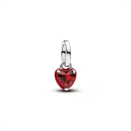 Pandora  - Vörös csakra szív mini függő charm