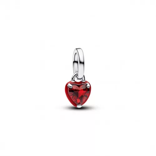 Pandora  - Vörös csakra szív mini függő charm