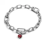 Pandora  - Vörös csakra szív mini függő charm