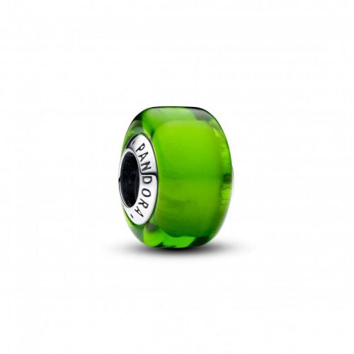 Pandora  - Zöld mini muranói üveg charm
