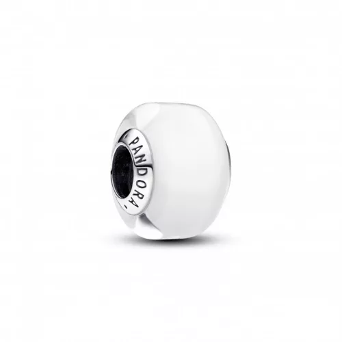 Pandora  - Fehér mini muranói üveg charm - 793118C00