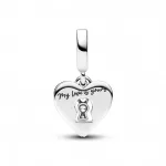 Pandora  - Piros szív és kulcslyuk dupla függő charm - 793119C01