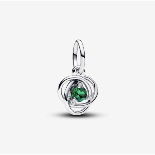 Pandora  - Zöld örökkévalóság kör függő charm