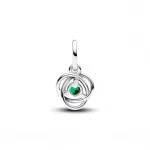 Pandora  - Zöld örökkévalóság kör függő charm - 793125C05