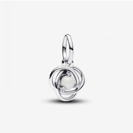 Pandora  - Fehér örökkévalóság kör függő charm - 793125C06