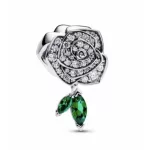 Pandora  - Szikrázó virágzó rózsa charm - 793201C01