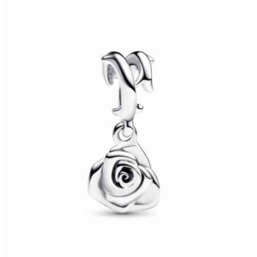 Pandora  - Virágzó rózsa függő charm