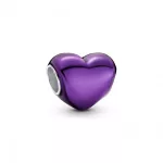 Pandora  - Metál hatású lila szív charm - 793337C01