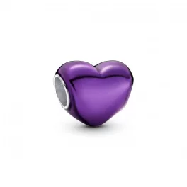 Pandora  - Metál hatású lila szív charm - 793337C01