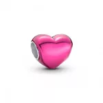 Pandora  - Fémes rózsaszín szív charm - 793337C03