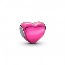 Pandora  - Fémes rózsaszín szív charm - 793337C03
