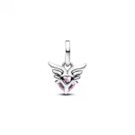 Pandora  - Szárnyas szív mini függő charm