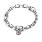 Pandora  - Szárnyas szív mini függő charm