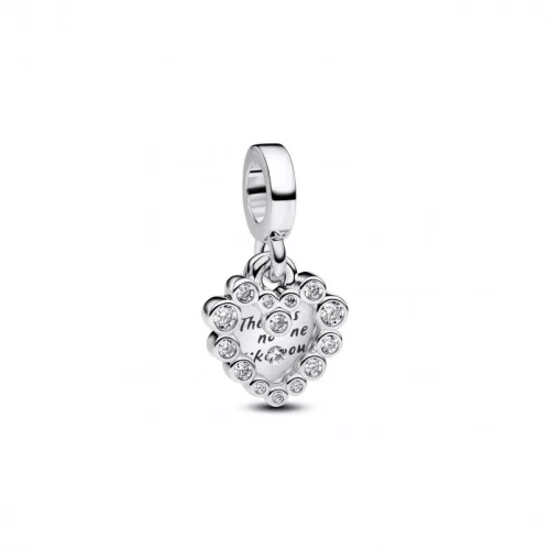Pandora  - Szikrázó szív dupla függő charm - 793765C01