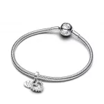 Pandora  - Szikrázó szív dupla függő charm - 793765C01