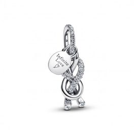 Pandora  - Pavé végtelen csomó függő charm - 793780C01