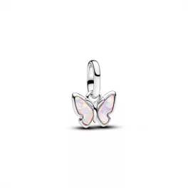 Pandora  - Rózsaszín pillangó mini függő charm
