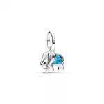 Pandora  - Türkizszínű elefánt mini függő charm - 793858C01