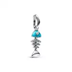 Pandora  - Türkizszínű halszálka függő charm - 793894C01