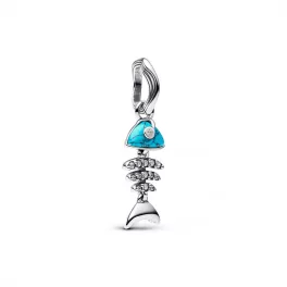 Pandora  - Türkizszínű halszálka függő charm - 793894C01