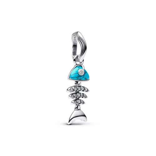 Pandora  - Türkizszínű halszálka függő charm - 793894C01