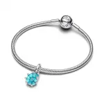 Pandora  - Kék muranói üveg tengeri csiga függő charm - 793900C01