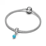 Pandora  - Türkizszínű függő charm - 793901C01