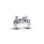 Pandora  - Írott betűs family felirat charm
