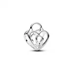 Pandora  - Áttört szív lakat charm