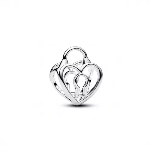 Pandora  - Áttört szív lakat charm
