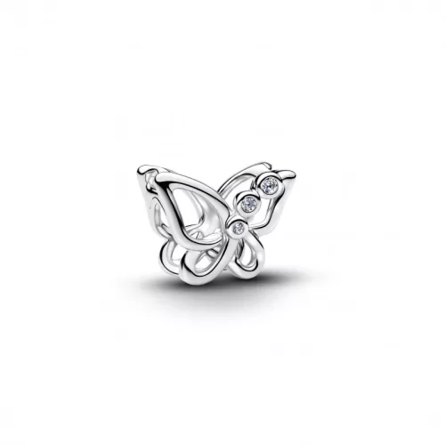 Pandora  - Nyitott pillangó charm