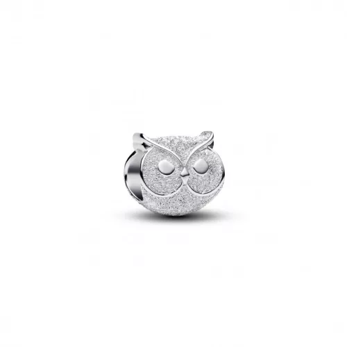 Pandora  - Texturált bagoly mini charm